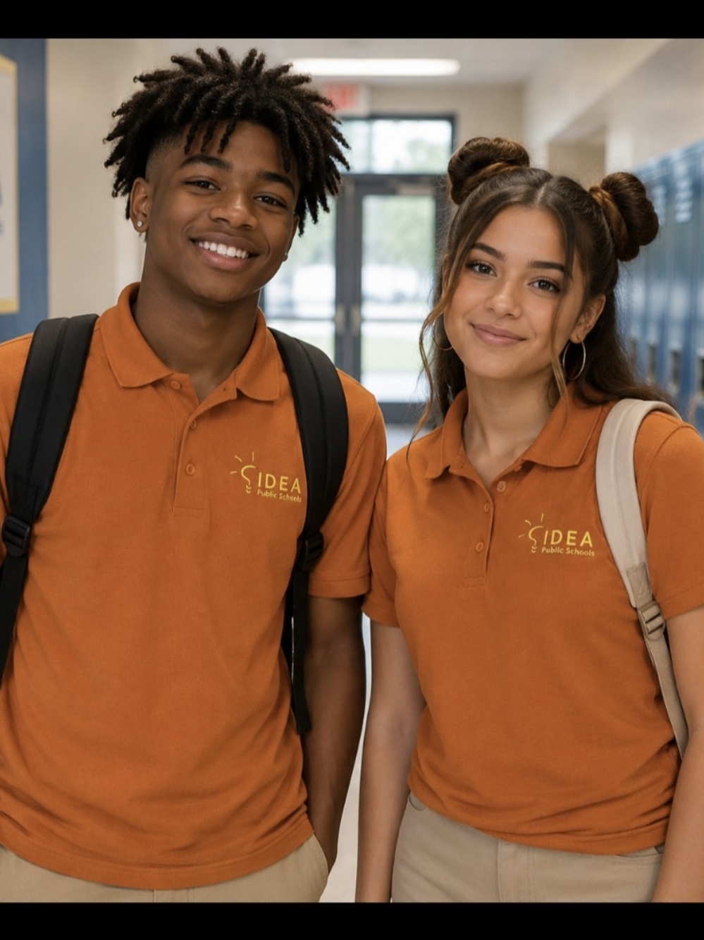 IDEA Public School Uniform- Polo Shirt- Burnt Orange- Adult Small